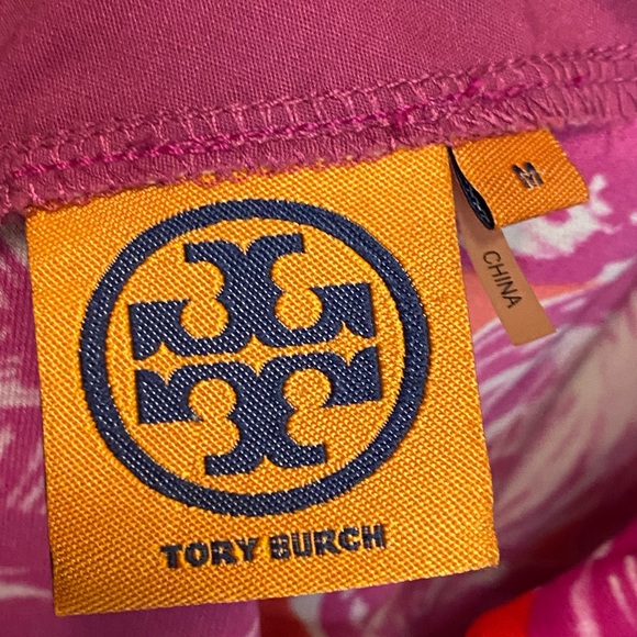 Adorable & Versatile Magenta Pink 🌸Floral Strapless Neck Tie Tory Burch Dress - Picture 3 of 15